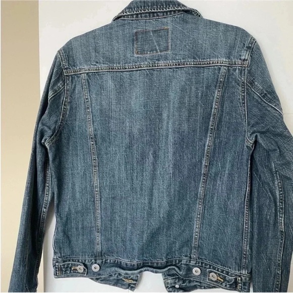 Size S American Eagle Dark Wash Oversized Jean Jacket - Picture 3 of 4